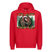 Red Merry Christmas skeleton Premium Hoodie - NancyCooperArtShop