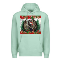 Seafoam Merry Christmas skeleton Premium Hoodie - NancyCooperArtShop