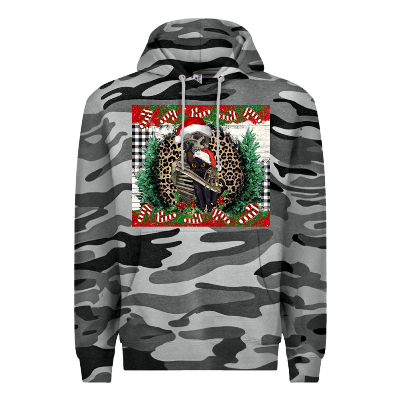 Merry Christmas Skeleton Premium Hoodie by NancyCooperArtShop | Teevron