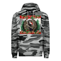 Slate Camo Merry Christmas skeleton Premium Hoodie - NancyCooperArtShop