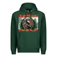Sports Green Merry Christmas skeleton Premium Hoodie - NancyCooperArtShop
