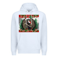 White Merry Christmas skeleton Premium Hoodie - NancyCooperArtShop