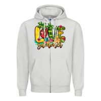 Dove Grey love summer Zipper Hoodie - Jasminsmagicworld
