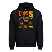 Black i'm five this is how i roll monster truck birthday Urban Hoodie - Jasminsmagicworld