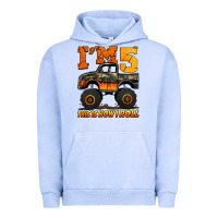 Pigment Grape Ice i'm five this is how i roll monster truck birthday Urban Hoodie - Jasminsmagicworld