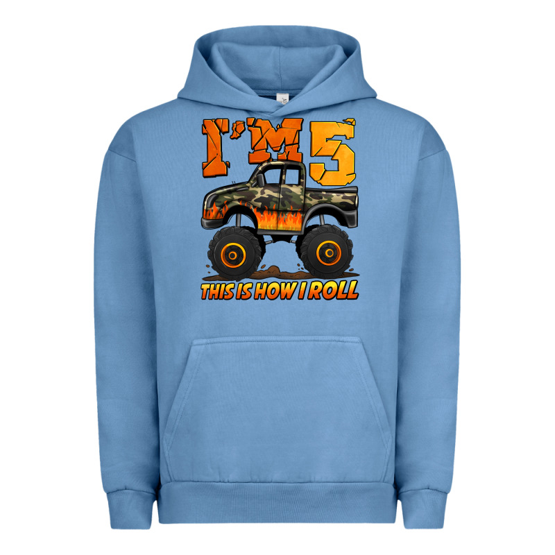 I'm Five This Is How I Roll Monster Truck Birthday Urban Hoodie by Jasminsmagicworld | Teevron