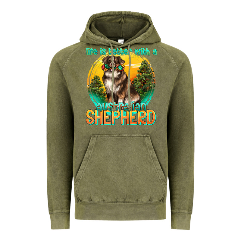 Life Is Better With A Australian Shepherd Vintage Hoodie by texasbilliewilder | Teevron