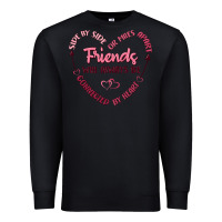Black side by or miles apart friends will always be conn Premium Sweatshirt - MaliasSmallBusiness