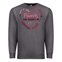 Charcoal Heather side by or miles apart friends will always be conn Premium Sweatshirt - MaliasSmallBusiness