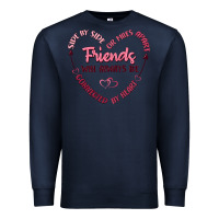 Navy side by or miles apart friends will always be conn Premium Sweatshirt - MaliasSmallBusiness