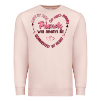 Pale Pink side by or miles apart friends will always be conn Premium Sweatshirt - MaliasSmallBusiness