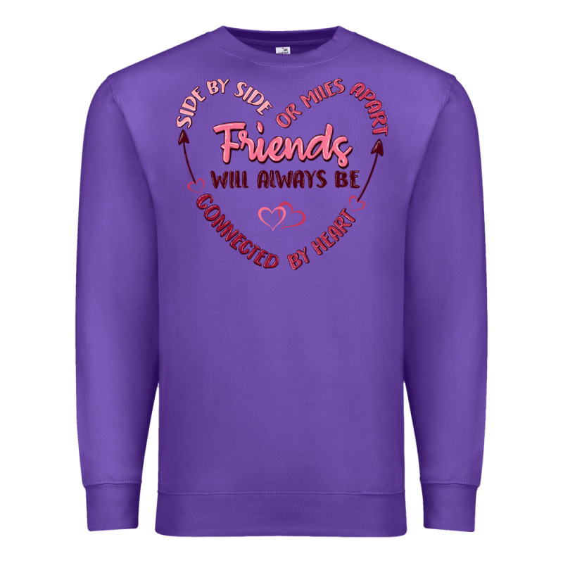 Side By Or Miles Apart Friends Will Always Be Conn Premium Sweatshirt by MaliasSmallBusiness | Teevron