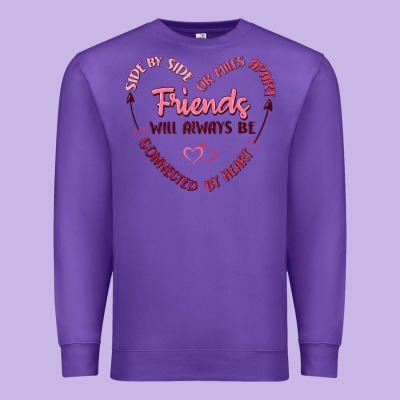 Side By Or Miles Apart Friends Will Always Be Conn Premium Sweatshirt Designed By Maliassmallbusiness