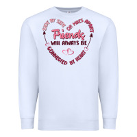 White side by or miles apart friends will always be conn Premium Sweatshirt - MaliasSmallBusiness