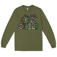 Army Green stay wild gypsy child Long Sleeve Tee - CowhideDigitalArt