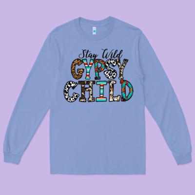 Stay Wild Gypsy Child Long Sleeve Tee Designed By Cowhidedigitalart