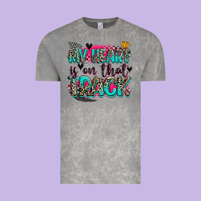My Heart Is On That Track Vintage Tee Designed By Zillion Design Studio