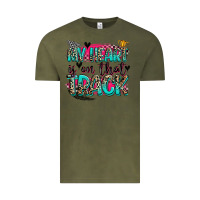 Vintage Olive my heart is on that track Vintage Tee - Zillion Design Studio