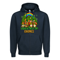 Navy hangin with my gnomes with rainbow Zipper Hoodie - AdoDesignShop
