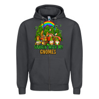 Smoke hangin with my gnomes with rainbow Zipper Hoodie - AdoDesignShop