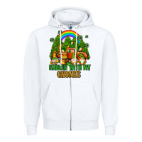 White hangin with my gnomes with rainbow Zipper Hoodie - AdoDesignShop