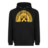 Black Childhood cancer awareness rainbow Heavyweight Hoodie - Jasminsmagicworld