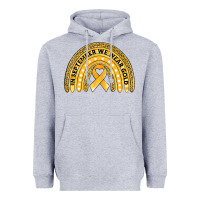 Heather Grey Childhood cancer awareness rainbow Heavyweight Hoodie - Jasminsmagicworld