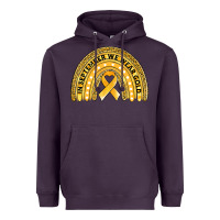 Plum Childhood cancer awareness rainbow Heavyweight Hoodie - Jasminsmagicworld