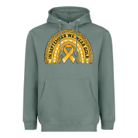 Sage Childhood cancer awareness rainbow Heavyweight Hoodie - Jasminsmagicworld