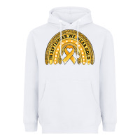 White Childhood cancer awareness rainbow Heavyweight Hoodie - Jasminsmagicworld