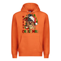Carrot Merry Christmas skeleton messy bun Premium Hoodie - NancyCooperArtShop
