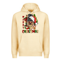 Pina Colada Merry Christmas skeleton messy bun Premium Hoodie - NancyCooperArtShop