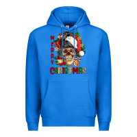 True Royal Merry Christmas skeleton messy bun Premium Hoodie - NancyCooperArtShop
