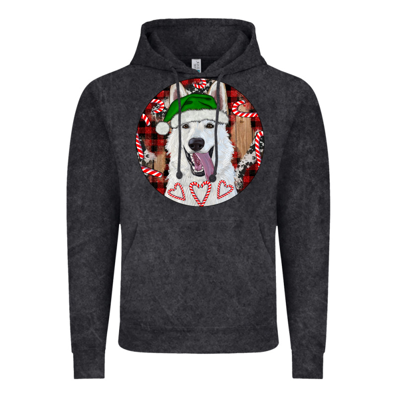 Christmas White Shepherd With Buffalo Plaid Vintage Hoodie by RanaPortraitStore | Teevron