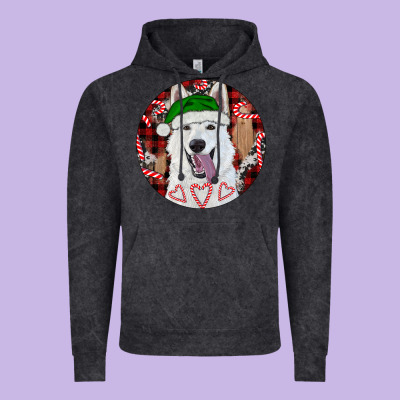 Christmas White Shepherd With Buffalo Plaid Vintage Hoodie Designed By Ranaportraitstore