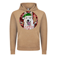 Vintage Coffee Christmas White Shepherd With Buffalo Plaid Vintage Hoodie - RanaPortraitStore