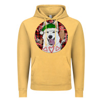 Vintage Mustard Christmas White Shepherd With Buffalo Plaid Vintage Hoodie - RanaPortraitStore