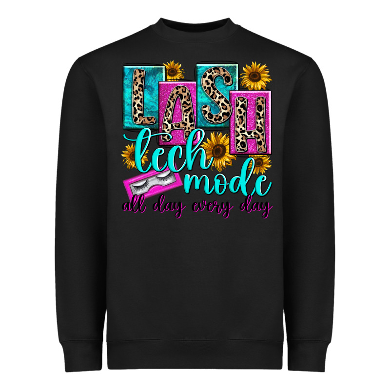 Lash Tech Mode All Day Every Day Heavyweight Sweatshirt by texasbilliewilder | Teevron