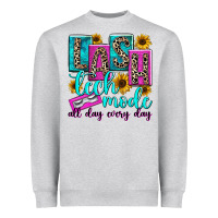 Heather Grey lash tech mode all day every day Heavyweight Sweatshirt - texasbilliewilder