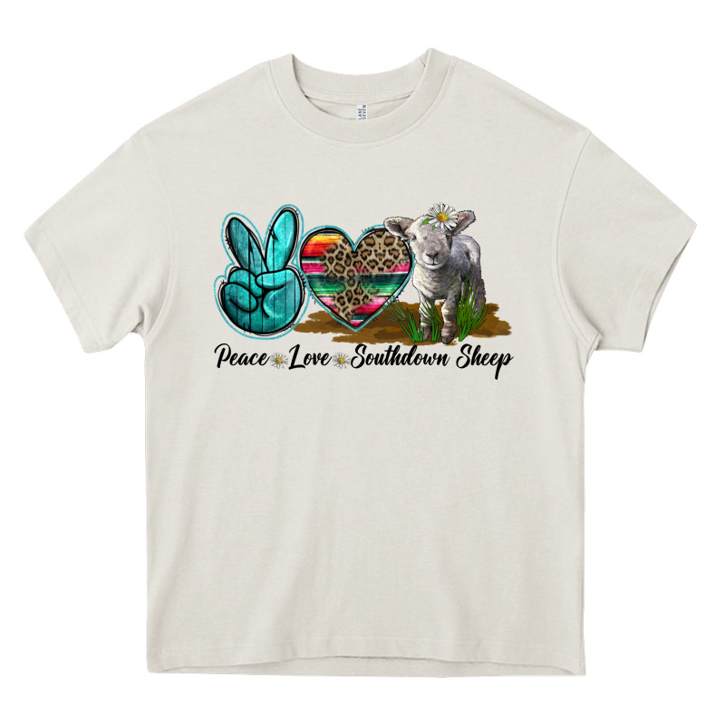 Peace Love Southdown Sheep Heavy Core Tee by LillyAllenDesigns | Teevron