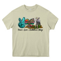 Mossy Peace Love Southdown Sheep Heavy Core Tee - LillyAllenDesigns