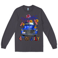 Smoke western fourth of july truck Long Sleeve Tee - FaDigitalArtStudio