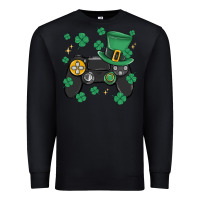 Black video game st patricks day Premium Sweatshirt - MaliasSmallBusiness