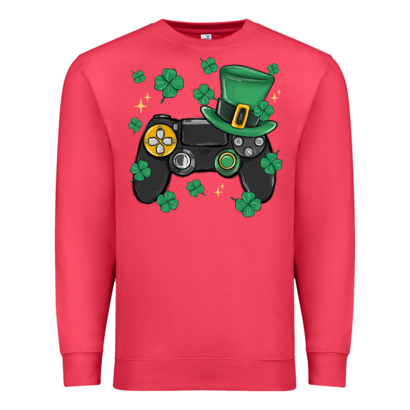 Video Game St Patricks Day Premium Sweatshirt by MaliasSmallBusiness | Teevron