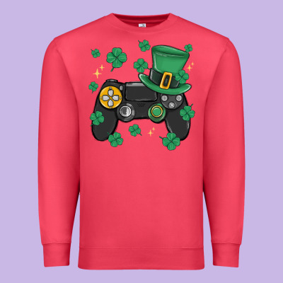 Video Game St Patricks Day Premium Sweatshirt Designed By Maliassmallbusiness