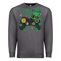 Charcoal Heather video game st patricks day Premium Sweatshirt - MaliasSmallBusiness