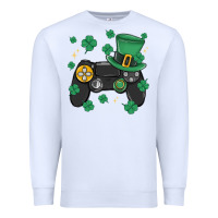 White video game st patricks day Premium Sweatshirt - MaliasSmallBusiness