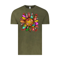 Vintage Olive strawberry sunflower Vintage Tee - texasbilliewilder
