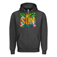 Charcoal Heather sun kissed summer Zipper Hoodie - Jasminsmagicworld