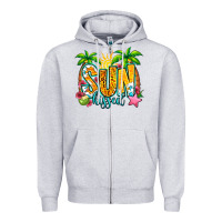 Heather Grey sun kissed summer Zipper Hoodie - Jasminsmagicworld